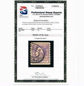 EXCEPTIONAL GENUINE SCOTT #494 USED COIL SINGLE PSE CERT GRADED XF-90 #9451