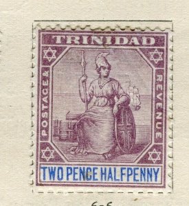 TRINIDAD; 1890s early classic QV Britannia issue Mint hinged 2.5d. value