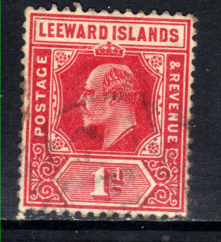 Leeward Islands 1907  KEV11 1d Red Used SG 38 ( G270 )