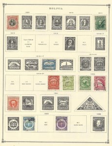 Bolivia Collection 1866 to 1970 on Scott International Pages
