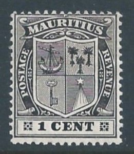 Mauritius #137 MH 1c Coat of Arms - Wmk. 3