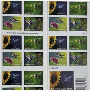 2024 Garden Delights Forever Stamps 5 books of 20PCS, total 100pcs