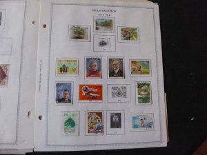 Sri Lanka 1973-1989 Stamp Collection on Album Pages