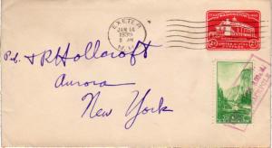 United States Hampshire Exeter, N.H. C.E. Stackpole 1935 violet boxed sl  Pos...