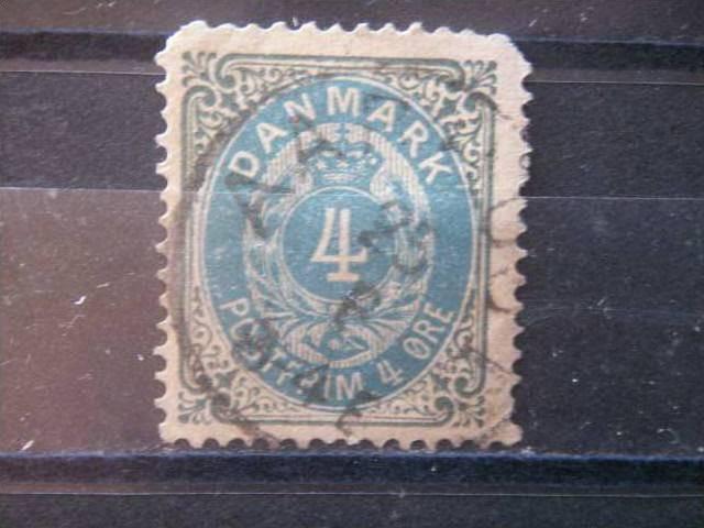 DENMARK, 1875, used 4o, Scott 26