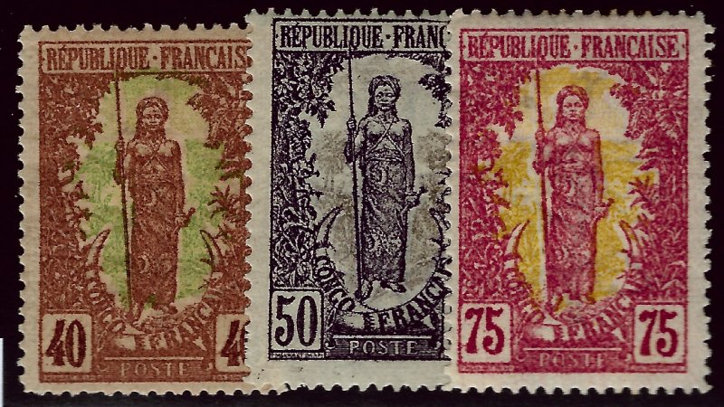 French Congo SC #44, 46 Mint F-VF hr SCV$29.00...Bid to Win!