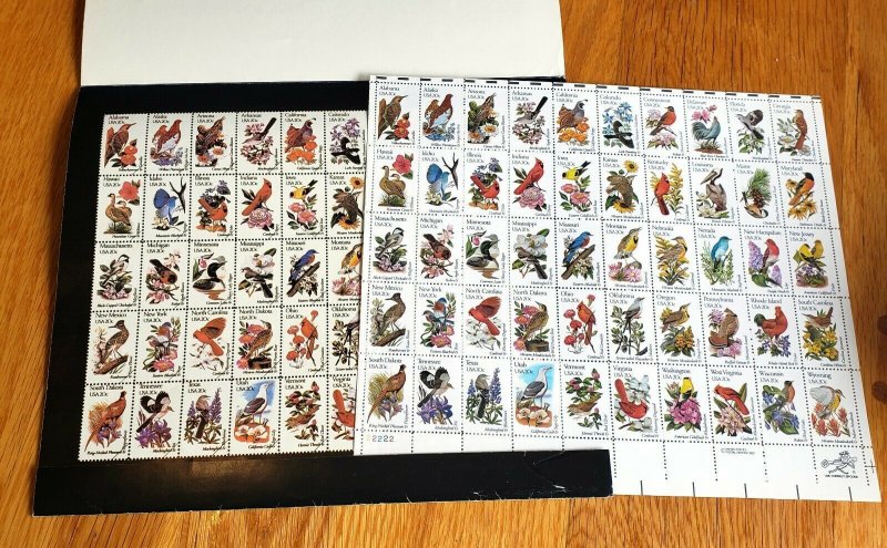 1981 Stamp Sheet Scott # 1953-2002 'State Birds and Flowers' In Original Sleeve 