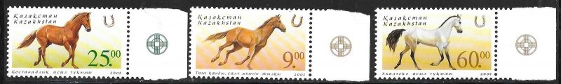 KAZAKHSTAN SC 356-8 NH issue of 2002 Animals Horses