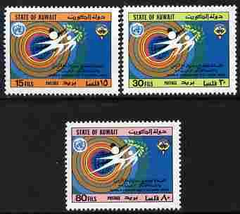 Kuwait 1983 World Health Day perf set of 3 unmounted mint...