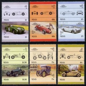 NEVIS - 1986 - Cars, Series 5 - Perf 12v Set - Mint Never Hinged