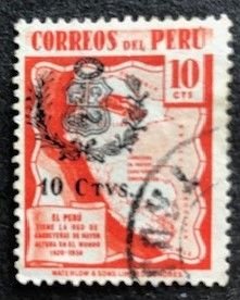 Peru 406 Used with Surcharge