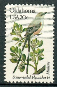 1988 Oklahoma Birds and Flowers used single - perf 10.5 x 11