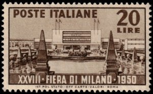 ✔️ ITALY 1950 - XVIII FIERA DI MILIANO MILAN FAIR - SC. 531 MNH **