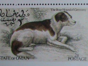 ​OMAN STAMP-1972-RARE WORLD BEAUTIFUL LOVELY  DOGS-MNH FULL SHEET VERY FINE