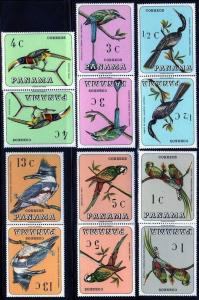 1967 Panama 989-994TetBech Birds - Parrot 40,00 €