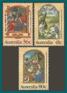 Australia 1989 Christmas, MNH  #1159-1161,SG1225-SG1227