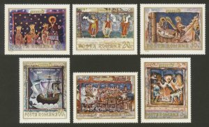Romania Sc# 2142-7 MNH Monastery Frescos