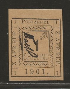 TRANSVAAL SC# 190 (SG#16b)  NO LINE ABOVE LR '1'   VF/MOG