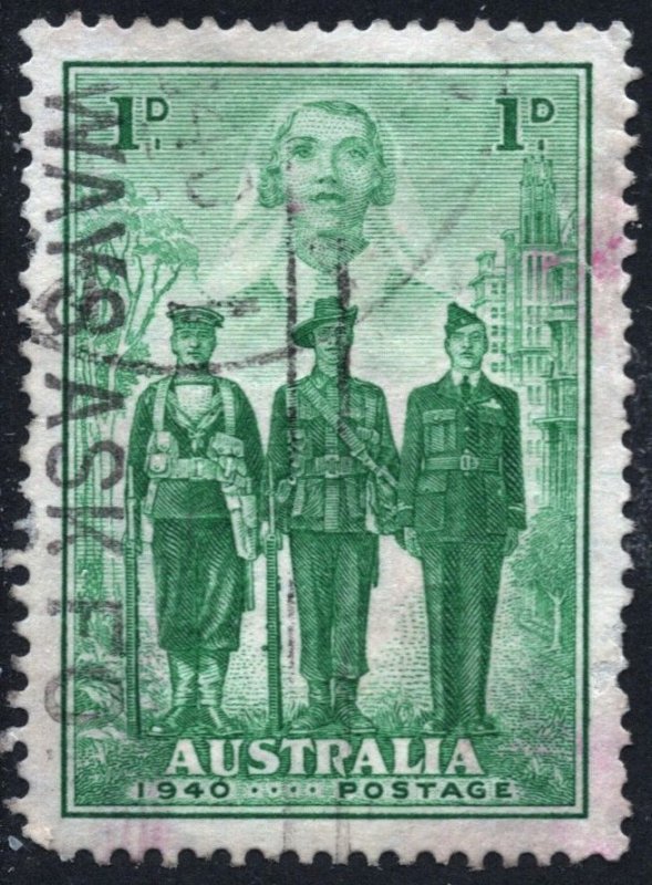 Australia SC#184 1d Nurse, Sailor, Soldier, and Aviator (1940) Used