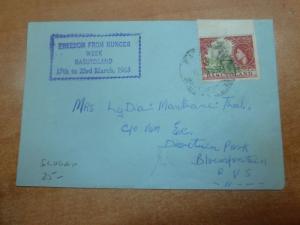 Basutoland 1963 QEII 2 1/2c on Hunger slogan cover (8bed)