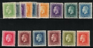 New Zealand #144 - #159 Mint Fine - Very Fine Lightly Hinged Set