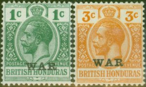 British Honduras 1917-18 War Stamps Set of 2 SG116-118 Fine MM