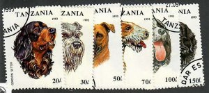 Tanzania; Scott 1144-1149;  1993;  Precanceled; NH; Dogs