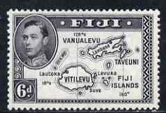 Fiji 1938-55 KG6 6d violet-black P13.5 (die II with 180) ...