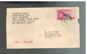 1950s Ryukyu Airmail Cover to USA # C 7