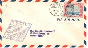 First Flight Cover Louisville KY Aug 1 1928 AAMS#16N6 fra...