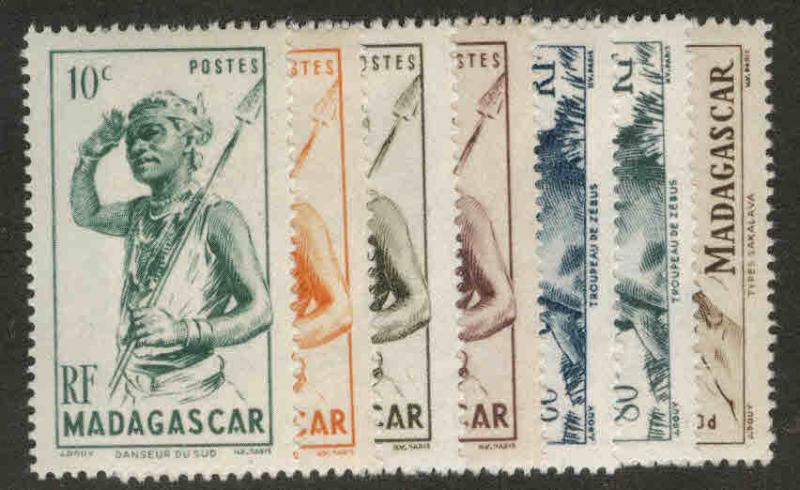 Madagascar Scott 269-275 MH**  1946 stamps good start to a Great set