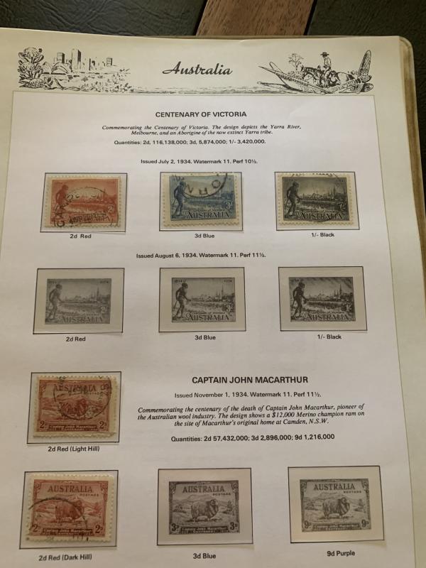 Australia Collection from 1927 to 1978 Used Cat. Value $575