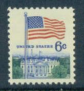 1338 6c U.S. Flag Fine MNH Plt/4 LL 29630 E872