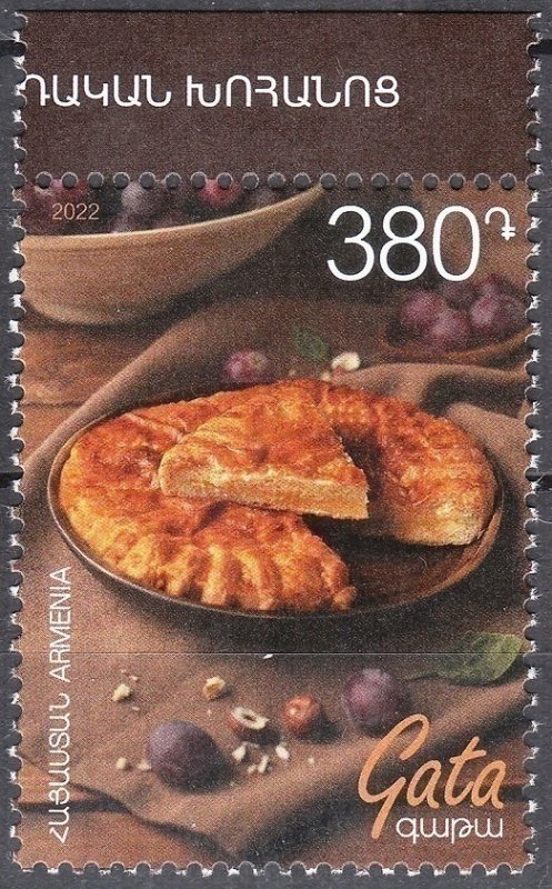 ARMENIA 2022-38 Traditional Cuisine, Folklore, Food: Cake Gata, MNH
