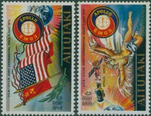 Aitutaki 1975 SG148-149 Apollo Soyuz Space set MNH