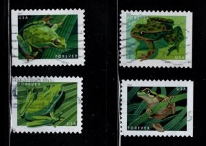#5395 - 5398 Frogs set/4 (Off Paper) - Used