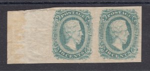 Confederate States Sc 11d, MNH. 1863-64 10c green Jefferson Davis, sheet margin