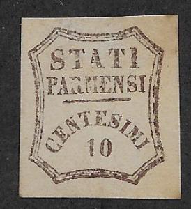 ITALIAN STATE - PARMA SC# 13 SOME TONING  FVF/NNG 1859