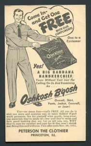 1951 Peterson Clothier OshKosh B'gosh Clothing - Princeton, Illinois Loc...