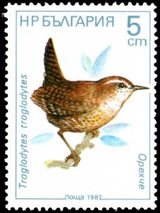 Bulgaria 3281 - Mint-H - 5s Eurasian Wren (1987)