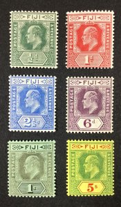 MOMEN: FIJI SG #118-123 1906-12 MINT OG H £163 LOT #68347*