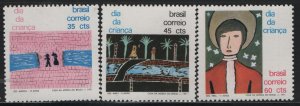 BRAZIL 1200-1202 MNH CHILDRENS DRAWINGS SET 1971