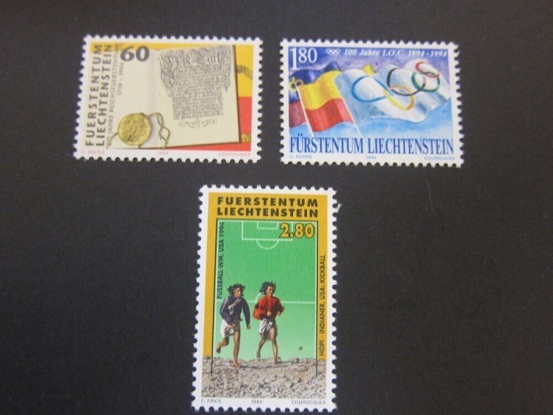 Liechtenstein 1993 Sc 1019-21 set MNH