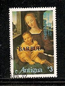 Barbuda  1981 Christmas overprint stamp used scott # 530