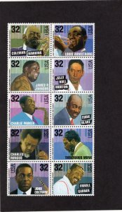 2983-2992 American Music, MNH blk/10