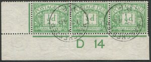 GB 1914 Postage Due ½d sgD1 used fine days before issue! control D14 corner st