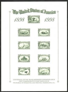 US #285 -293 Centennial of the Trans-Mississippi Expo. Washington D.C. Souven...