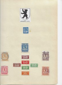 SWITZERLAND APPENZELL GEMEINDE HERISAU  REVENUE LOT - 12 PCS - S7