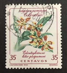 Colombia 1960 #c361, Flowers, Used.