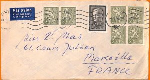 99179 - FINLAND - POSTAL HISTORY - AIRMAIL COVER to FRANCE 1958-